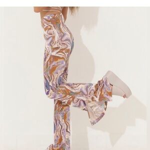 Lucy in the Sky Marble Swirl Flare Pants